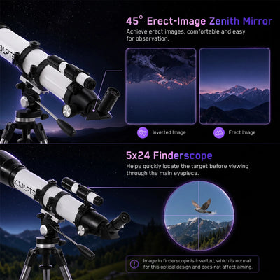 Koolpte Vega Precision telescope Vertisteel AZ mount with coarse positioning and fine-tracking controls 