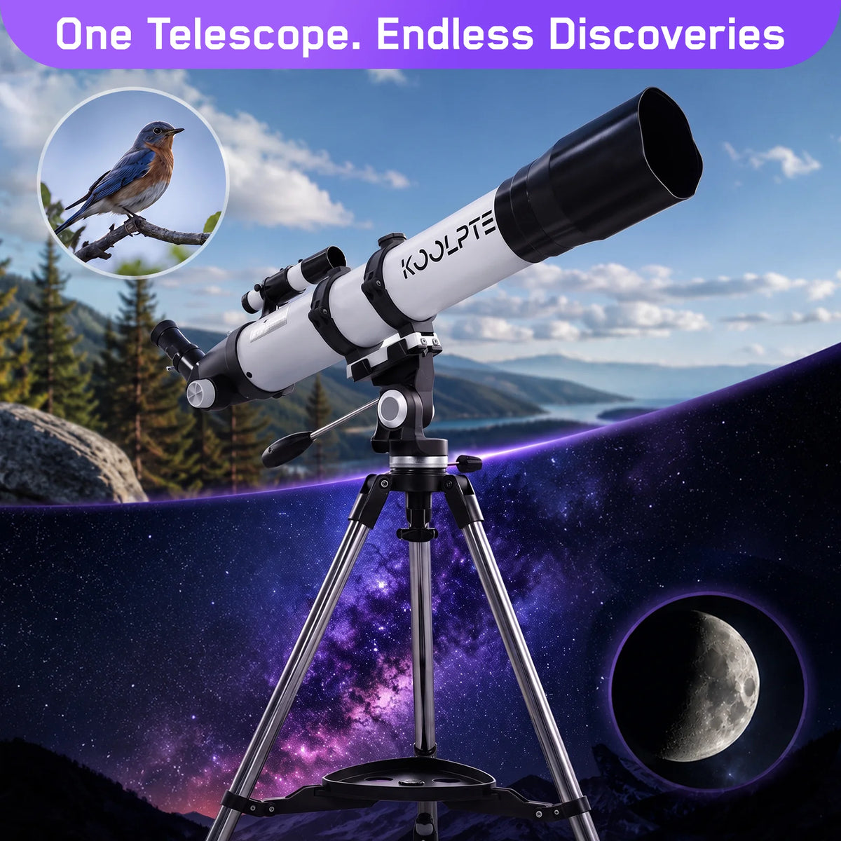 Koolpte Vega Precision telescope phone adapter for lunar photography 