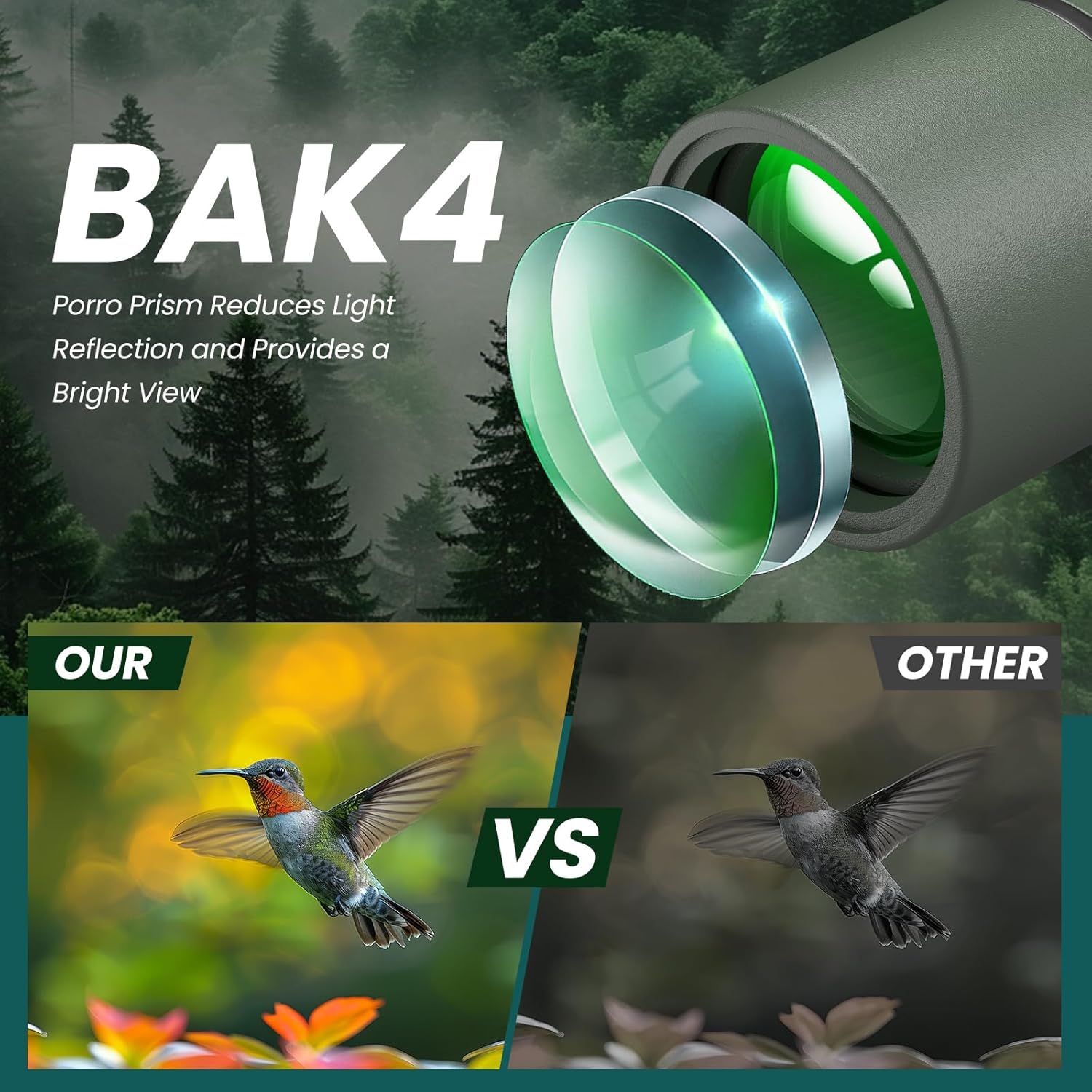 Spotting Scope 25-75x85 with Phone Adapter, Tripod & Carrying Bag -Fully Multi-Coated Optics,BAK4 High Definition Waterproof Spotter Scope for Birding,Wildlife Viewing,Outdoor Observation,Green