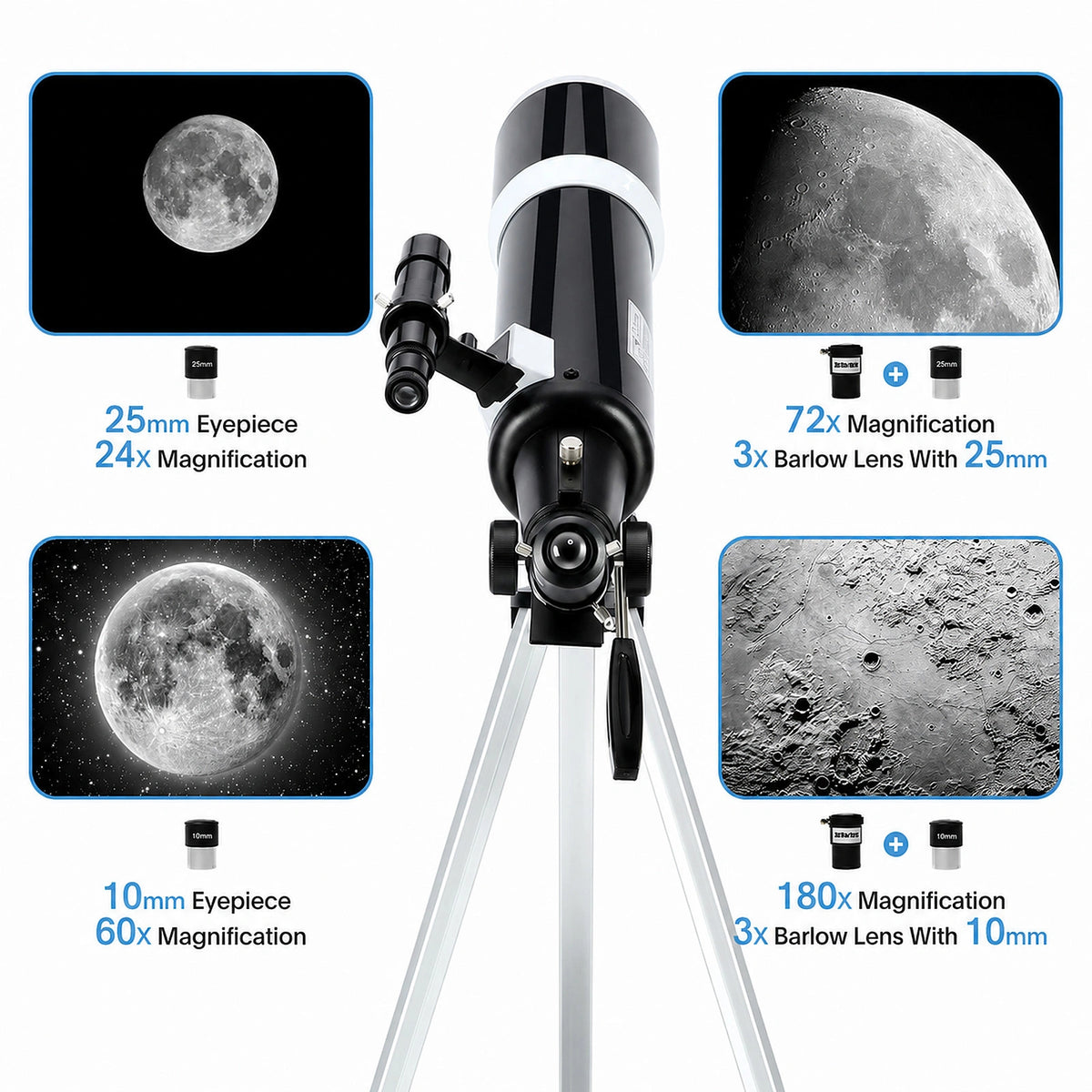 Koolpte Vega Plus telescope moon viewing performance and astronomy observation results 