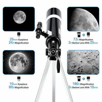 Koolpte Vega Plus telescope moon viewing performance and astronomy observation results 