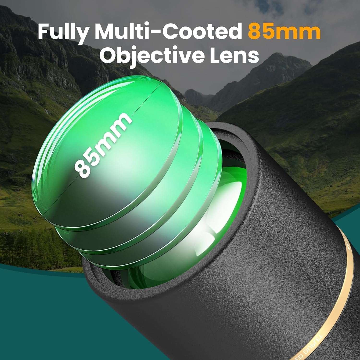 Spotting Scope 25-75x85 with Phone Adapter, Tripod & Carrying Bag -Fully Multi-Coated Optics,BAK4 High Definition Waterproof Spotter Scope for Birding, Wildlife Viewing, Outdoor Observation,Black