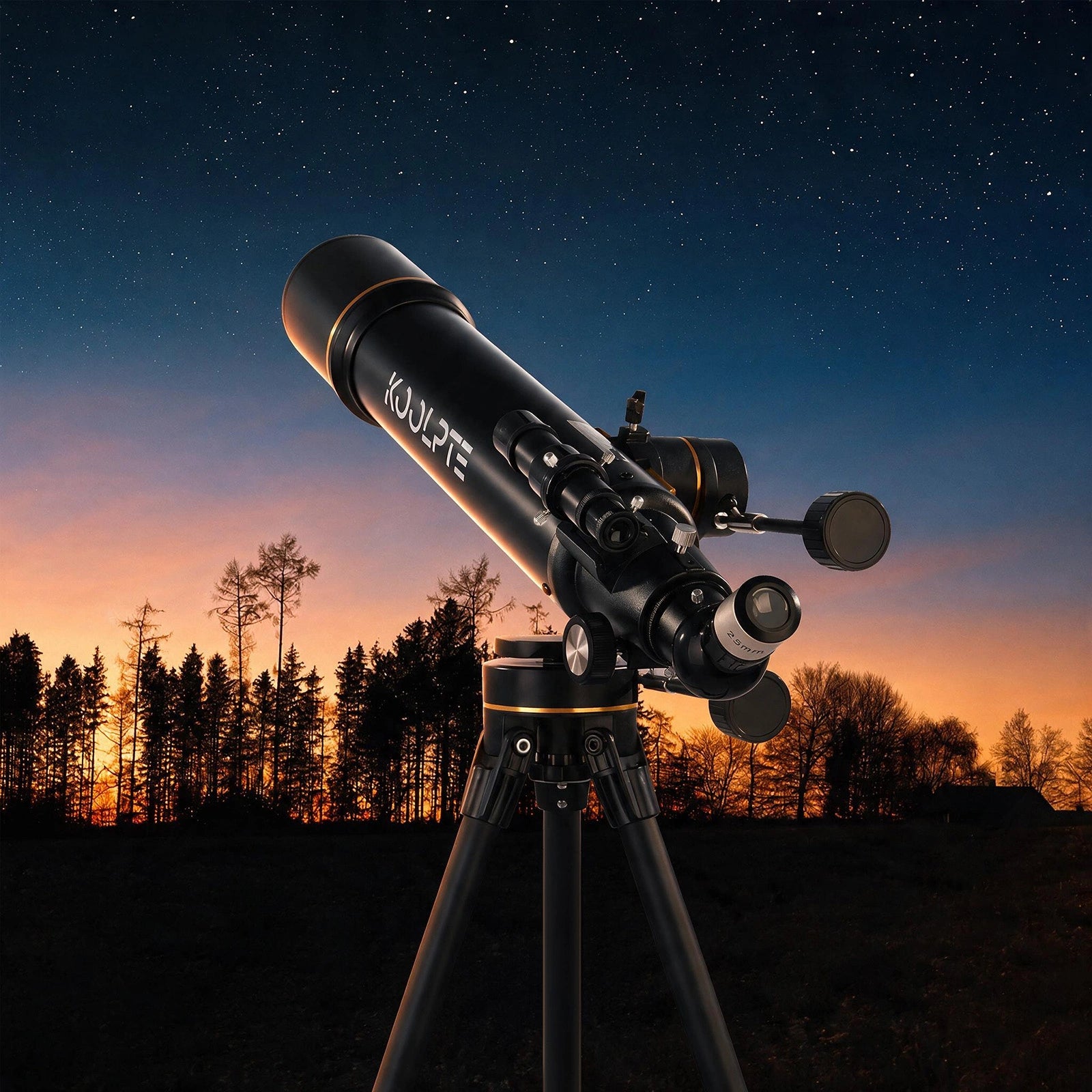 Black KOOLPTE Vega Precision telescope lifestyle scene 
