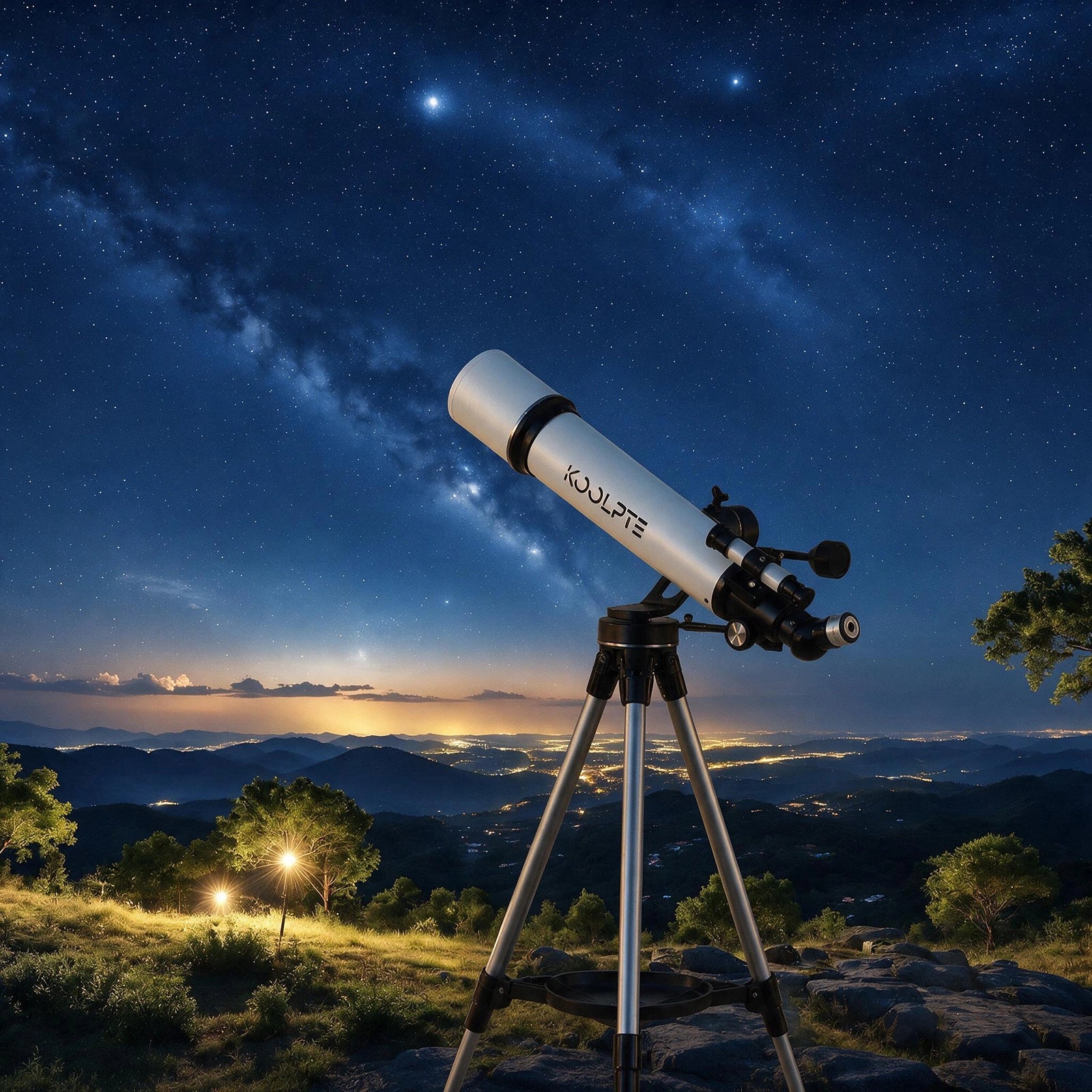 White KOOLPTE Vega Precision telescope lifestyle scene 