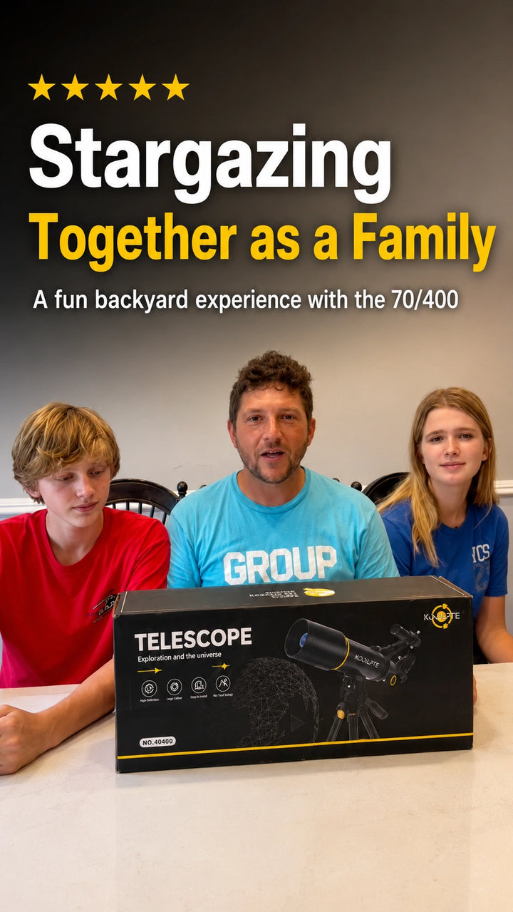 Portable starter telescope for quick first moon views and easy family setup.