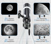 Koolpte Vega Plus 80mm Aperture 600mm Refractor Telescope