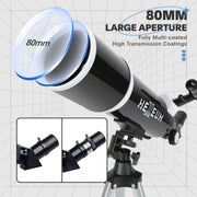 Koolpte Vega Plus 80mm Aperture 600mm Refractor Telescope