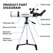 Koolpte Vega Plus 80mm Aperture 600mm Refractor Telescope
