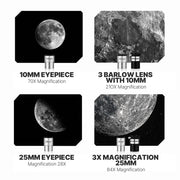 Koolpte Vega Precision Telescope 90mm Aperture 700mm Altazimuth Mount Refractor Telescope for Beginners and Adults