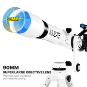 Koolpte Vega Precision Ultra 90mm Aperture 900mm Refractor Telescope