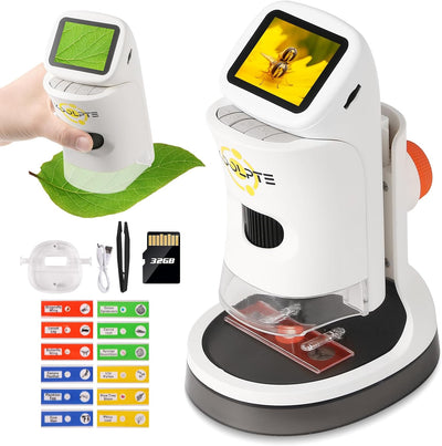 Koolpte 1000X Pocket Kids Digital Microscope with 2.1 Inch HD Screen